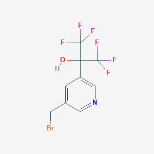 2-(5-(Bromomethyl)pyridin-3-yl)-1,1,1,3,3,3-hexafluoropropan-2-ol