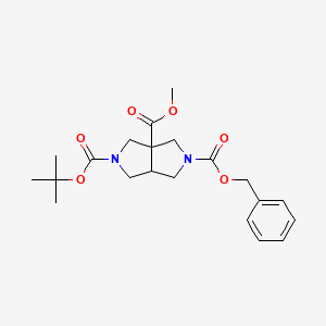 2-Benzyl 5-tert-butyl 3A-methyl tetrahydropyrrolo[3,4-C]pyrrole-2,3A,5(1H,3H)-tricarboxylate