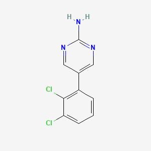 molecular formula C10H7Cl2N3 B13107512 5-(2,3-Dichlorophenyl)pyrimidin-2-amine 