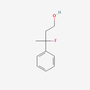 molecular formula C10H13FO B13107518 3-Fluoro-3-phenylbutan-1-ol 