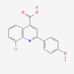molecular formula C17H12ClNO3 B1310754 8-Chloro-2-(4-methoxyphenyl)quinoline-4-carboxylic acid CAS No. 862649-87-4