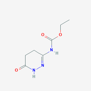 molecular formula C7H11N3O3 B13107557 Ethyl (6-oxo-1,4,5,6-tetrahydropyridazin-3-yl)carbamate 