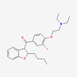 (2-Butyl-2,3-dihydrobenzofuran-3-yl)(4-(2-(diethyl-amino)ethoxy)-3-iodophenyl)methanone