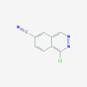 molecular formula C9H4ClN3 B13107660 1-Chlorophthalazine-6-carbonitrile 