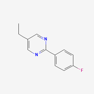 molecular formula C12H11FN2 B13107695 5-Ethyl-2-(4-fluorophenyl)pyrimidine 