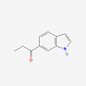 molecular formula C11H11NO B13107730 1-(1H-Indol-6-yl)propan-1-one 