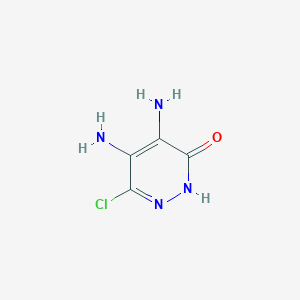 molecular formula C4H5ClN4O B13107736 4,5-Diamino-6-chloropyridazin-3(2H)-one CAS No. 28682-71-5