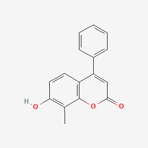 molecular formula C16H12O3 B1310775 7-hydroxy-8-methyl-4-phenyl-2H-chromen-2-one CAS No. 21392-48-3