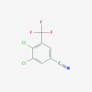 molecular formula C8H2Cl2F3N B13107767 3,4-Dichloro-5-(trifluoromethyl)benzonitrile CAS No. 62584-24-1