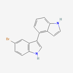 molecular formula C16H11BrN2 B13107793 5-Bromo-1H,1'H-3,4'-biindole CAS No. 89346-30-5