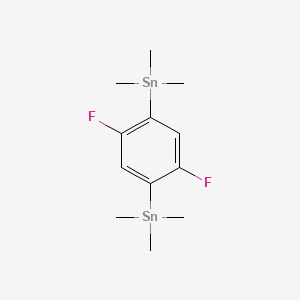 molecular formula C12H20F2Sn2 B13107795 (2,5-Difluoro-1,4-phenylene)bis(trimethylstannane) 