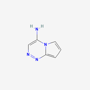 molecular formula C6H6N4 B13107803 Pyrrolo[2,1-c][1,2,4]triazin-4-amine CAS No. 253878-25-0