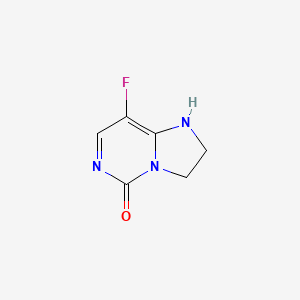 molecular formula C6H6FN3O B13107826 8-Fluoro-2,3-dihydroimidazo[1,2-c]pyrimidin-5(1H)-one 