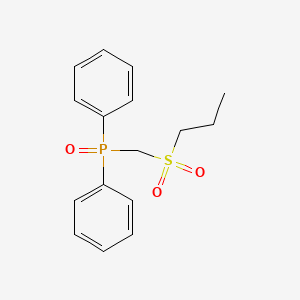 molecular formula C16H19O3PS B13107864 Diphenyl((propylsulfonyl)methyl)phosphine oxide 