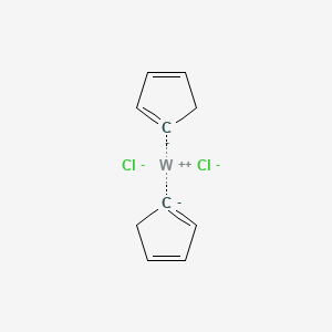 molecular formula C10H10Cl2W-2 B13107900 Cyclopenta-1,3-diene;tungsten(2+);dichloride 