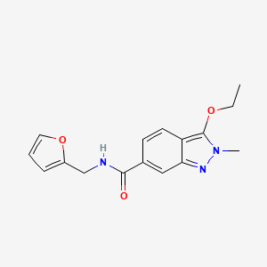 molecular formula C16H17N3O3 B13107937 3-Ethoxy-N-[(furan-2-yl)methyl]-2-methyl-2H-indazole-6-carboxamide CAS No. 919107-60-1