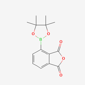 molecular formula C14H15BO5 B13107981 4-(4,4,5,5-Tetramethyl-1,3,2-dioxaborolan-2-yl)isobenzofuran-1,3-dione 