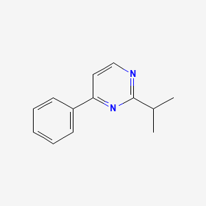 molecular formula C13H14N2 B13107987 2-Isopropyl-4-phenylpyrimidine 