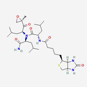 (S)-N-((S)-1-Amino-4-methyl-1-oxopentan-2-yl)-4-methyl-N-((S)-4-methyl-1-((R)-2-methyloxiran-2-yl)-1-oxopentan-2-yl)-2-(5-((3aS,4S,6aR)-2-oxohexahydro-1H-thieno[3,4-d]imidazol-4-yl)pentanamido)pentanamide