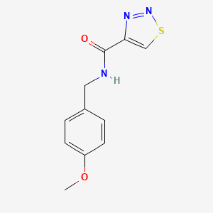 molecular formula C11H11N3O2S B13108015 N-(4-Methoxybenzyl)-1,2,3-thiadiazole-4-carboxamide 