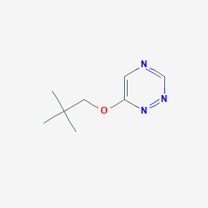 molecular formula C8H13N3O B13108049 6-(Neopentyloxy)-1,2,4-triazine 