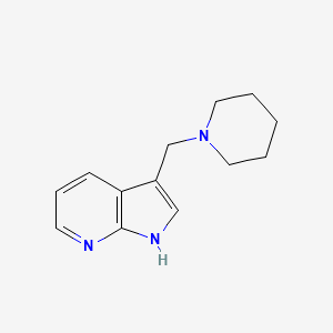 molecular formula C13H17N3 B1310808 1-{1H-pyrrolo[2,3-b]pyridin-3-ylmethyl}piperidine CAS No. 23616-64-0