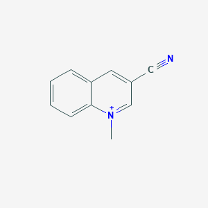 molecular formula C11H9N2+ B13108083 Quinolinium, 3-cyano-1-methyl- CAS No. 46176-64-1