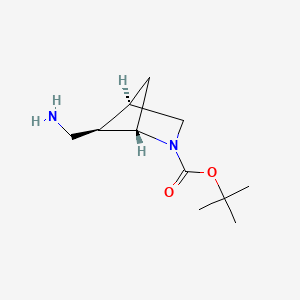 molecular formula C11H20N2O2 B13108133 tert-butyl (1S,4R,5R)-5-(aminomethyl)-2-azabicyclo[2.1.1]hexane-2-carboxylate 