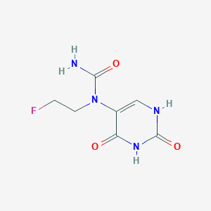 molecular formula C7H9FN4O3 B13108175 1-(2,4-Dioxo-1,2,3,4-tetrahydropyrimidin-5-yl)-1-(2-fluoroethyl)urea CAS No. 500315-80-0