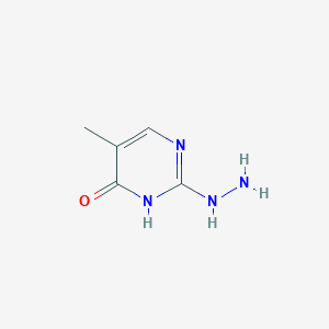 molecular formula C5H8N4O B13108193 2-Hydrazinyl-5-methylpyrimidin-4(3H)-one CAS No. 33575-17-6