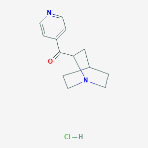 molecular formula C13H17ClN2O B13108204 Pyridin-4-yl(quinuclidin-2-yl)methanonehydrochloride 