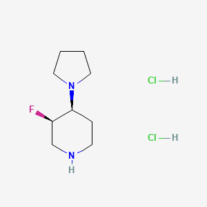 rel-(3R,4S)-3-Fluoro-4-(pyrrolidin-1-yl)piperidine dihydrochloride