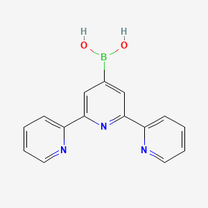 molecular formula C15H12BN3O2 B13108216 (2,6-Dipyridin-2-ylpyridin-4-yl)boronic acid CAS No. 1036005-64-7