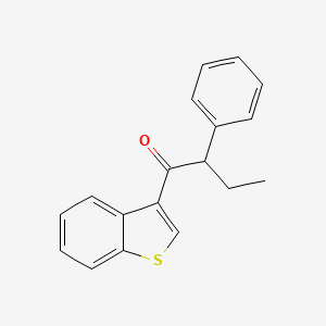 molecular formula C18H16OS B13108257 1-(Benzo[b]thiophen-3-yl)-2-phenylbutan-1-one 