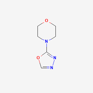 molecular formula C6H9N3O2 B13108265 4-(1,3,4-Oxadiazol-2-yl)morpholine 