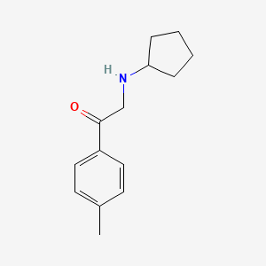 molecular formula C14H19NO B13108318 2-(Cyclopentylamino)-1-(p-tolyl)ethanone 