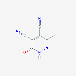 molecular formula C7H4N4O B13108335 3-Methyl-6-oxo-1,6-dihydropyridazine-4,5-dicarbonitrile 