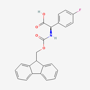 molecular formula C23H18FNO4 B1310836 Fmoc-4-fluoro-D-phenylglycine 