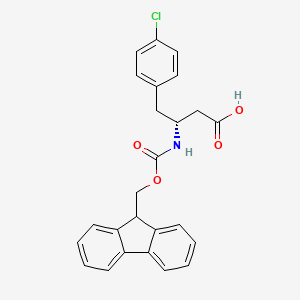 molecular formula C25H22ClNO4 B1310841 (R)-3-((((9H-芴-9-基)甲氧基)羰基)氨基)-4-(4-氯苯基)丁酸 CAS No. 331763-60-1