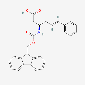 molecular formula C27H25NO4 B1310842 Fmoc-(R)-3-氨基-(6-苯基)-5-己烯酸 CAS No. 332064-75-2