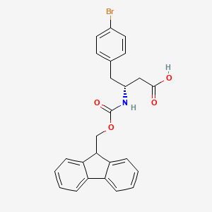 molecular formula C25H22BrNO4 B1310845 Fmoc-(R)-3-氨基-4-(4-溴苯基)-丁酸 CAS No. 331763-76-9