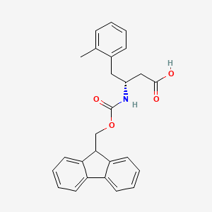 molecular formula C26H25NO4 B1310847 (R)-3-((((9H-Fluoren-9-yl)methoxy)carbonyl)amino)-4-(o-tolyl)butanoic acid CAS No. 269398-81-4