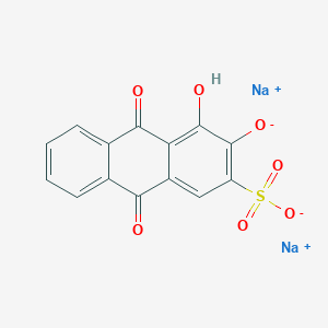 molecular formula C14H6Na2O7S B13108497 Sodium4-hydroxy-3-oxido-9,10-dioxo-9,10-dihydroanthracene-2-sulfonate 