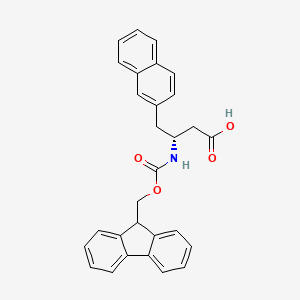 molecular formula C29H25NO4 B1310850 (R)-3-((((9H-Fluoren-9-yl)methoxy)carbonyl)amino)-4-(naphthalen-2-yl)butanoic acid CAS No. 269398-91-6