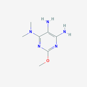 molecular formula C7H13N5O B13108512 2-Methoxy-N4,N4-dimethylpyrimidine-4,5,6-triamine 