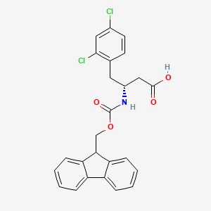 molecular formula C25H21Cl2NO4 B1310853 (R)-3-((((9H-芴-9-基)甲氧羰基)氨基)-4-(2,4-二氯苯基)丁酸 CAS No. 269396-54-5