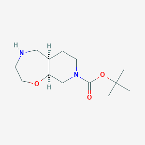 molecular formula C13H24N2O3 B13108540 Cis-Tert-Butyl-Octahydropyrido[4,3-F][1,4]Oxazepine-8(2H)-Carboxylate 