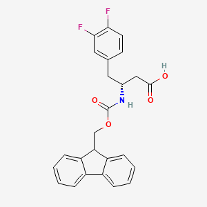 molecular formula C25H21F2NO4 B1310855 (R)-3-((((9H-Fluoren-9-yl)methoxy)carbonyl)amino)-4-(3,4-difluorophenyl)butanoic acid CAS No. 269396-60-3