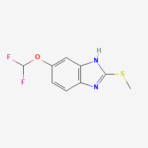 molecular formula C9H8F2N2OS B13108550 6-(Difluoromethoxy)-2-(methylthio)-1H-benzo[d]imidazole 