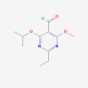 molecular formula C11H16N2O3 B13108555 2-Ethyl-4-isopropoxy-6-methoxypyrimidine-5-carbaldehyde 